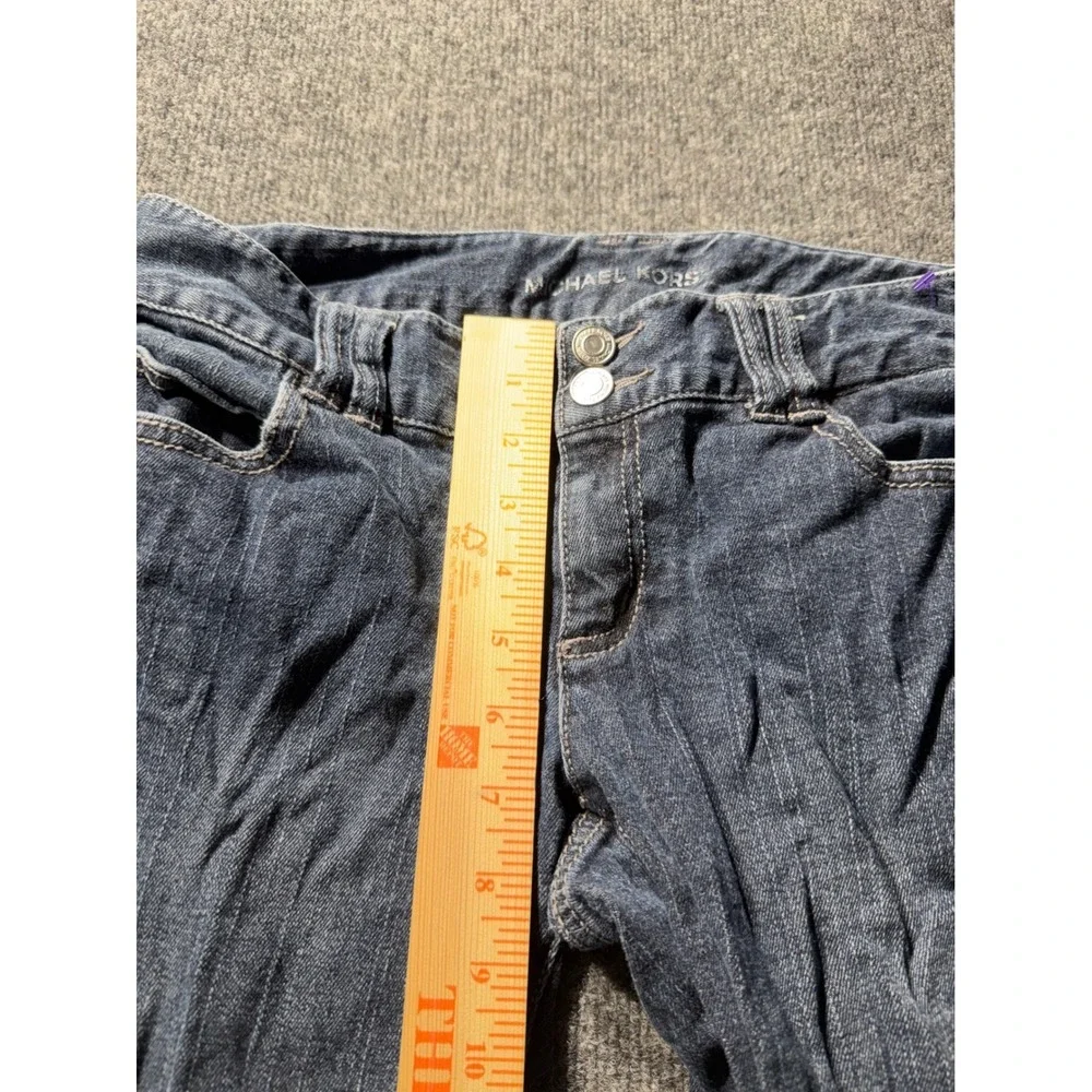 Michael Kors Womens Dark Wash Skinny Jeans Low Rise Blue Denim Size 4